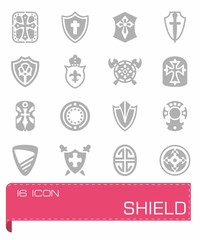 Vector Shield icon set