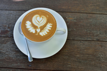 Beautiful coffee cup on table
