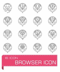 Vector Browser icon set