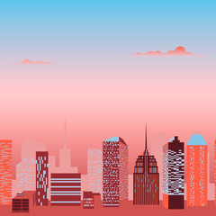 Modern city skyline vector