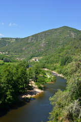 Fototapeta na wymiar Flusslauf der Eyrieux in der Ardeche