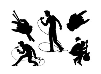  poster to the world day of rock n roll with silhouettes of sing