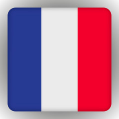 Flag of France. Icons Square Shape . vector illustration