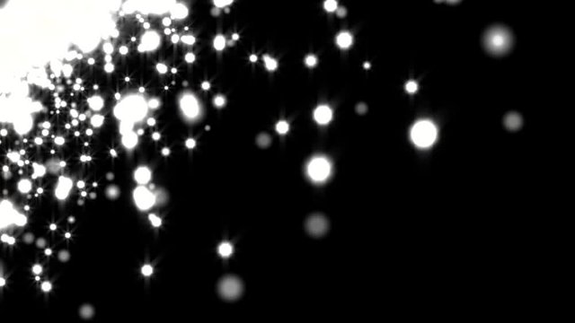Glowing  particle in random direction  3D render abstract background  animation motion graphic with copy space on black background