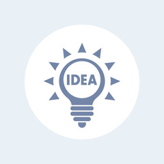 Idea icon isolated on white