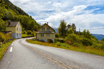 Fototapeta na wymiar norwegian road