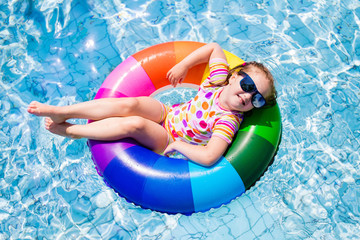 Child in swimming pool