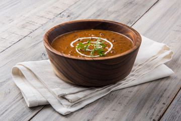 dal makhani or dal makhani or daal makhni, served in a bowl, isolated