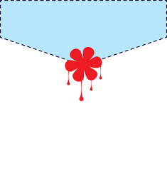 Envelopes with red flowers 