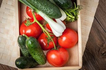 Fresh vegetables from the home garden.