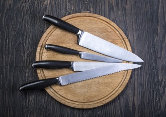 Set of kitchen knifes