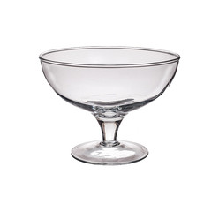 Clear glass vase isolated on a white background