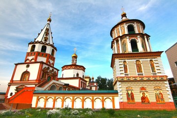  Epiphany Cathedral church in irkutsk city, Russia