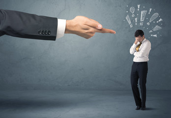 Boss hand firing guilty businessman