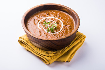 dal makhani or dal makhani or daal makhni, served in a bowl, isolated