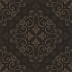 Fototapeta na wymiar Vintage seamless pattern. Can be used for web, print and book design, home decor, fashion textile, wallpaper.