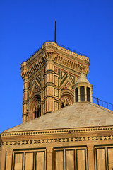 Toscana,Firenze, Campanile di Giotto e Battistero.