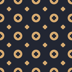 Simple geometric flower seamless pattern. Can be used for web, print and book design, home decor, fashion textile, wallpaper.