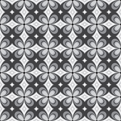 Abstract flower monochrome seamless pattern. Can be used for web, print and book design, home decor, fashion textile, wallpaper.