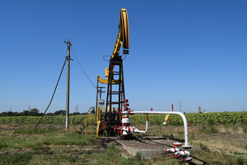 Pumping unit as the oil pump installed on a well