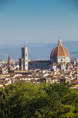 Fototapeta na wymiar Toscana,Firenze,la città e il duomo.