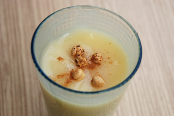 Traditional turkish winter beverage dessert - boza - with chick-pea