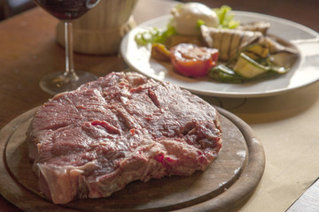 Toscana,Firenze, una bistecca alla fiorentina.