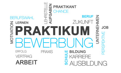 Fototapeta premium Praktikum word cloud