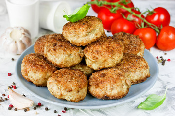 Fried meatballs, homemade cutlet of minced meat
