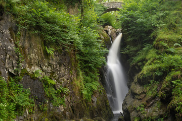 Aira Force Waterfall, Ullswater, Lake District, UK.