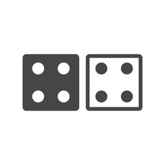 Dice Icon, Vector dices icon