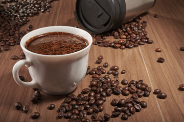 cup of coffee and Thermocup