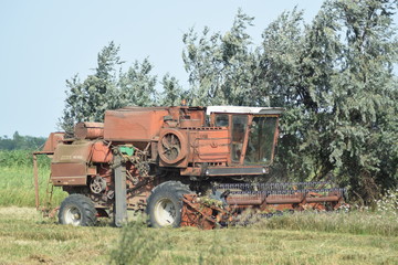 Fototapeta premium The Combine harvester