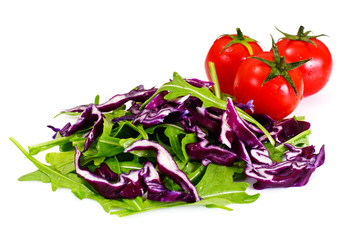 Arugula Salad and Red Cabbage
