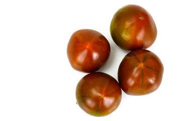 Kumata Black Tomatoes Isolated on White Background