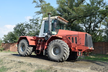 Obraz premium Tractor. Agricultural machinery.