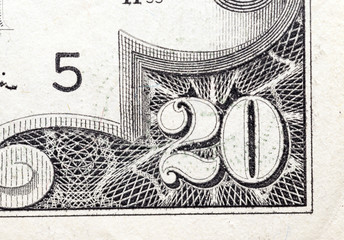 American dollars, close-up