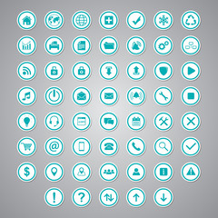 sticker icon set circle