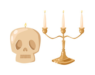 Vector candles isolated