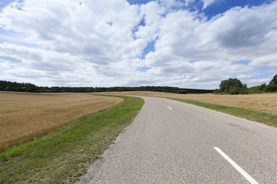 Asphalt rural road
