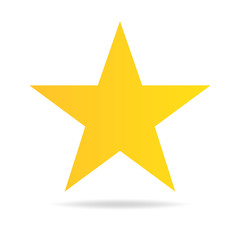 Big Gold Star icon isolated