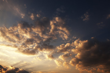 the sky during sunset
