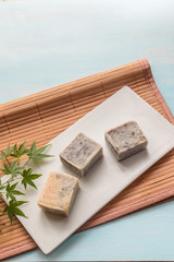 Japanese traditional sweet made with soy bean flour commonly found in Kamakura, Kanagawa...