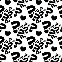 seamless question pattern and background vector illustration
