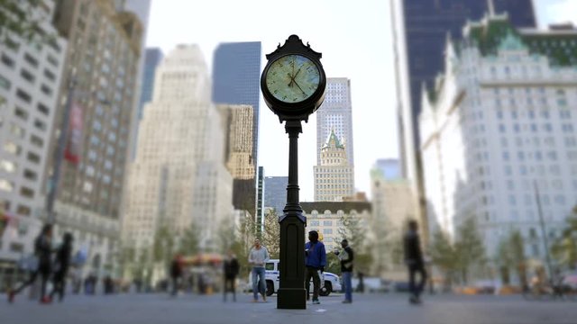 urban city metropolis background. time lapse of people walking.