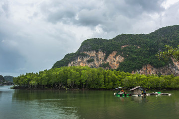 Fototapeta premium Fishing village Phang Nga, Thailand