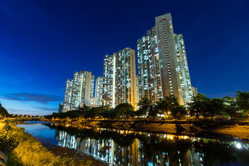 Naklejka premium Hong Kong residential building