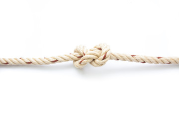 jute ropes with knot isolated