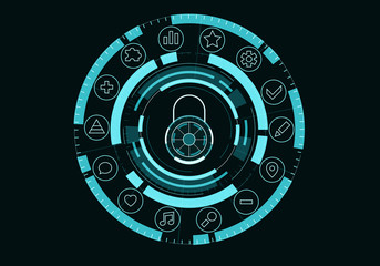 Media interface background  . Mixed media