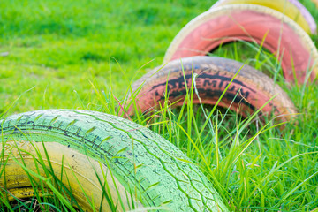 Car wheel colorful for kid playing